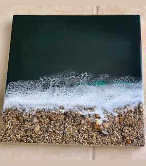 Pebble Beach 3D Resin Wall Art: 16x16”