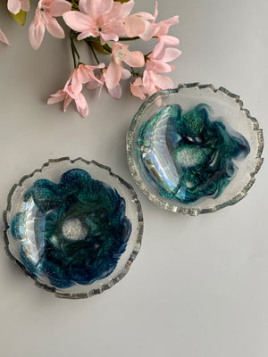Floral Trinket Bowls: Set of 2