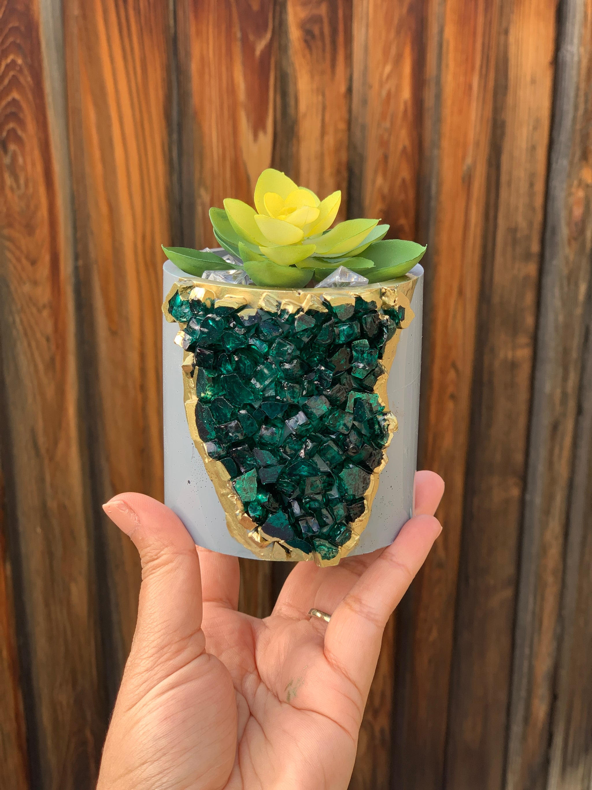 3d succulent 3D Geode Succulent Planter