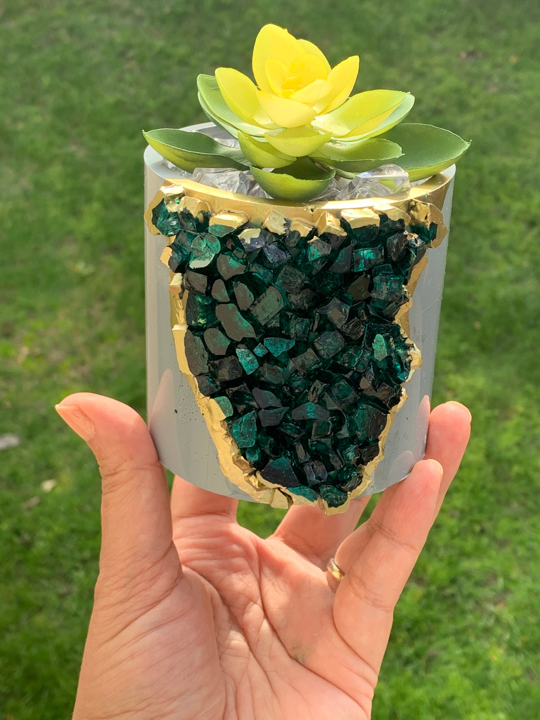 geode succulent 3D Geode Succulent Planter
