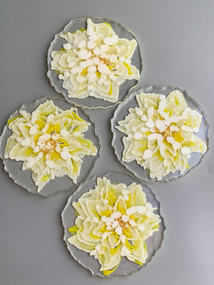 3D Floral Coasters - Yellow Petals