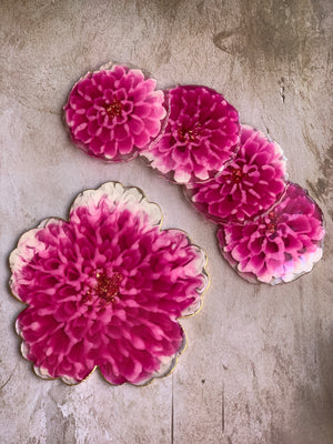 3D Floral Tray - 8.5' Dahlia Magenta