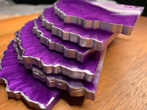 Drink Coasters - Purple Hologram
