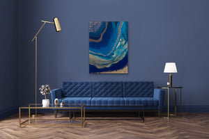 3D Resin Art - Blue Room- 36x40in