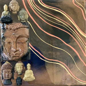 Buddha 3D Resin Art: Wisdom - 12x12"