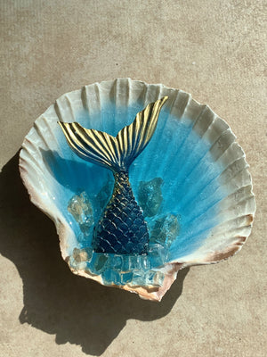3D Natural Shell Jewelry/Decorative Dish: 5”