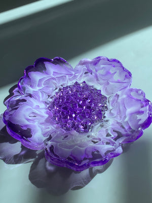 Amethyst Druzy Flower Bowl
