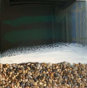 Beach Rocks 3D Resin Wall Art: 16x16”