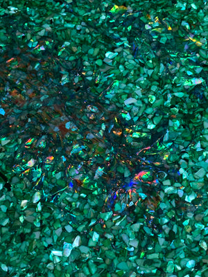 Iridescent Seashells Tray: Emerald